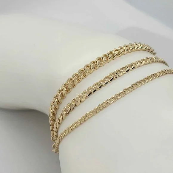 Brand New Brazilian 18k Gold Filled 3 ROW Bracelet - Picture 5 of 7